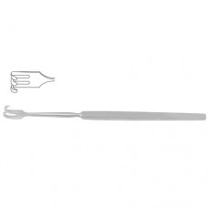 Wound Retractor 3 Blunt Prongs - Small Curve Stainless Steel, 16.5 cm - 6 1/2" Width 7.0 mm